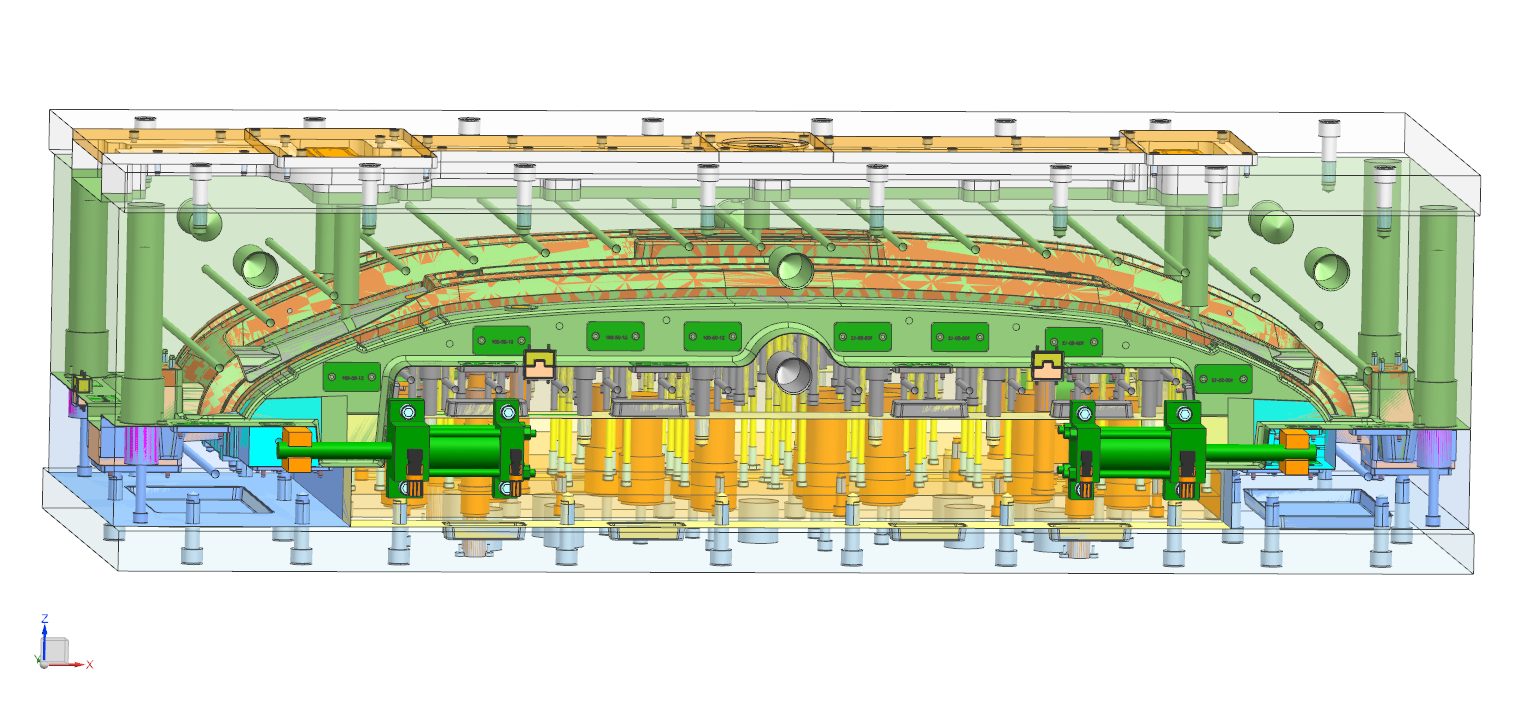 Automotive bumper injection mold â€” precision tooling for front and rear bumper production