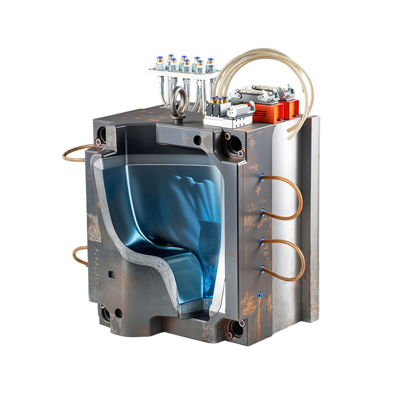 Automotive tail light injection mold â€” precision steel tooling with polished cavity for optical-grade lighting components
