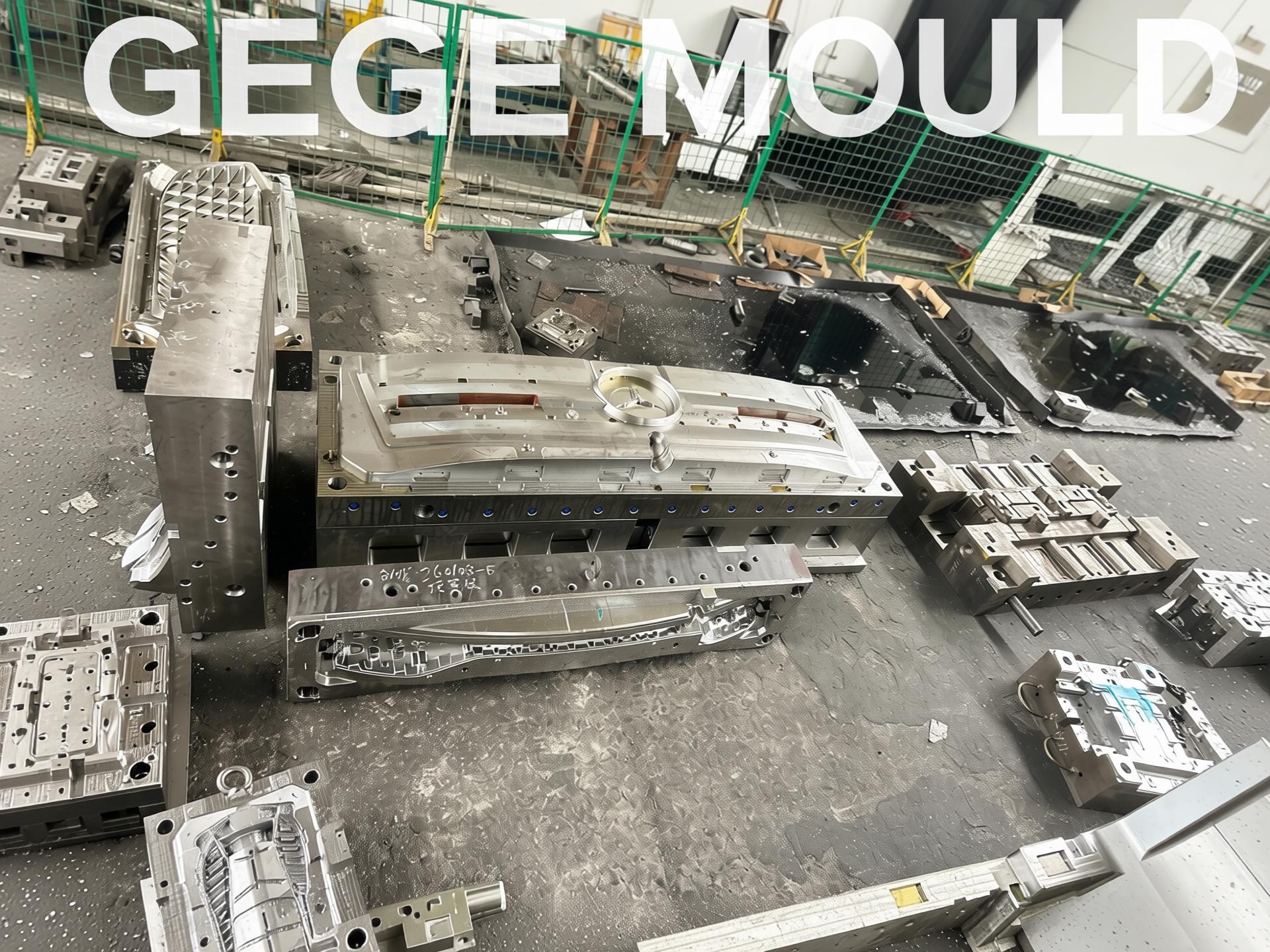 Completed Mercedes-Benz injection mold tool â€” precision automotive mold manufactured by Gege Mould